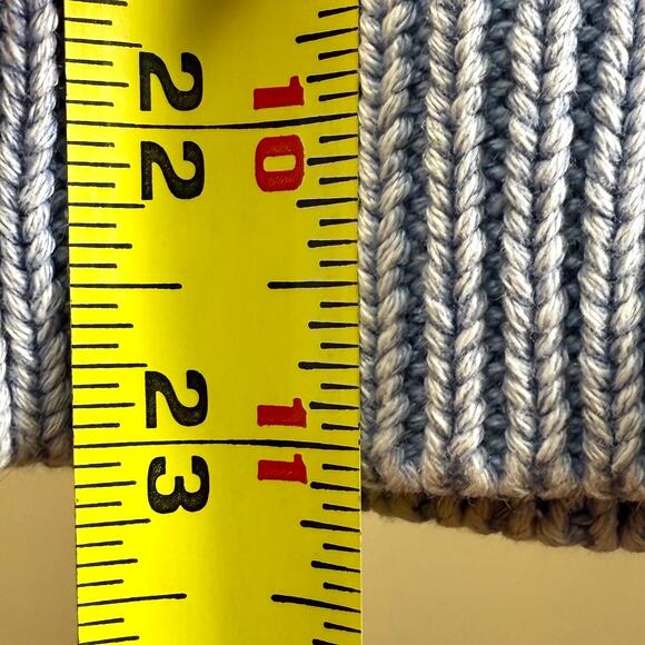 Haute Hippie Blue Chunky Knit Acid Wash Crop Sweater Jr Girl Size L - Picture 8 of 10